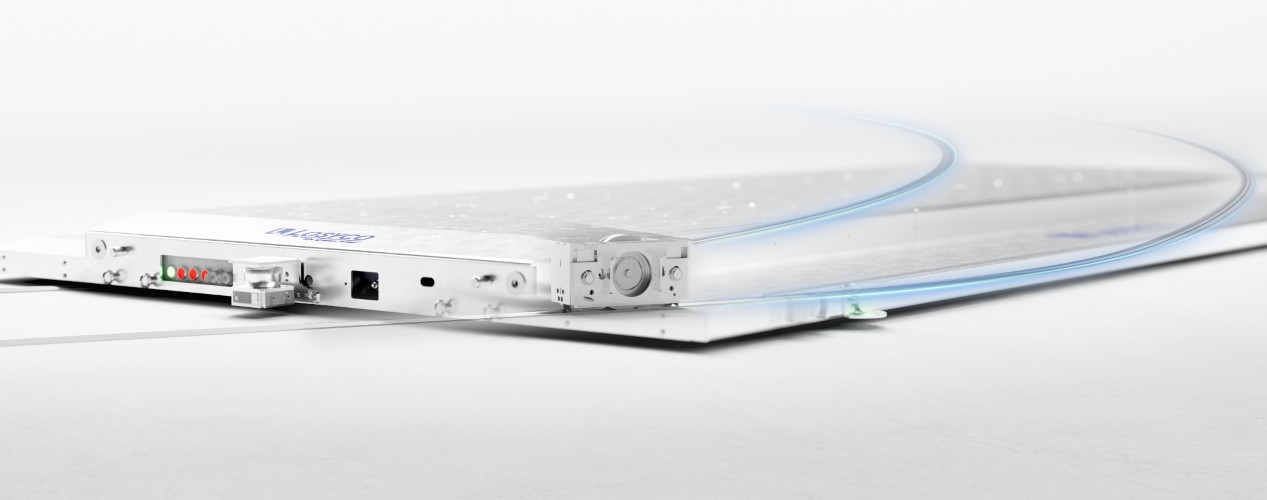 LOXrail smartCURVE: Erstes autonomes, kurvengängiges Förderschienensystem für tonnenschwere Lasten.